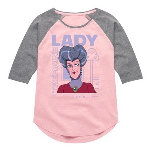 Girls' - Disney - Lady Tremaine Shirt Tail Raglan Graphic T-shirt - 1 of 4