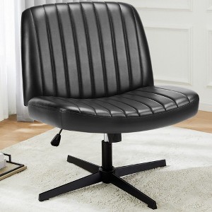 CAVINAS Adjustable Office Chair ,Swivel Desk Chair with Metal Base for Adult, Student,No Wheels - 1 of 4
