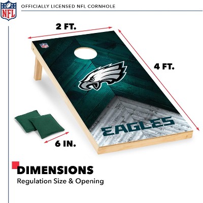 Philadelphia Eagles 2'x4' Solid Wood Cornhole Set with Bean Bags