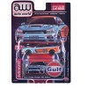 2021 Dodge Charger SRT Hellcat #01 "Gulf Oil-MOPAR" Light Blue and Orange Limited Edition 1/64 Diecast Model Car by Auto World - 3 of 3