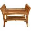 30" Symmetry ED932 Wide Teak Shower Bench with Handles - EcoDecors: Bathroom Bench, Non-Upholstered, 250lb Capacity - 2 of 4