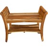 30" Symmetry ED932 Wide Teak Shower Bench with Handles - EcoDecors: Bathroom Bench, Non-Upholstered, 250lb Capacity - image 2 of 4