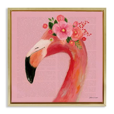 Stupell Industries Floral Flamingo Pink Portrait, 18" x 18"