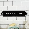 VIP Metal 18 in. Black Embossed Bathroom Sign - 2 of 4