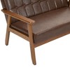 NicBex Couches for Living Room Modern Loveseat Sofa Upholstered Pu Leather 2-seat Couch with Wooden Leg for Apartment - 4 of 4