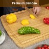 Set of 2 Acacia Wood Cutting Board, 20 X 15 Inch Extra Large Wooden Cutting Board for Kitchen, Butcher Block with Deep Juice Groove and Side Handle - 3 of 4