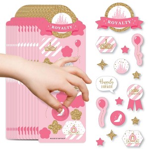Big Dot of Happiness Little Princess Crown - Pink and Gold Princess Birthday Party Favor Kids Stickers - 16 Sheets - 256 Stickers - 1 of 4