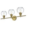 Elegant Lighting Collier 3 Light Satin Gold and Clear Glass Wall Sconce - 3 of 4