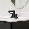 2-Handle Bathroom Sink Faucet, Matte Black 4 Inches Centerset Vanity Faucet Bathroom Faucet with Pop Up Drain & Supply Lines Modern Lavatory Faucet - 3 of 4