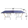 VisioGear 8FT Foldable Table Tennis Table, Portable Ping Pong Table Set with Net, 2 Table Tennis Paddles and 3 Balls, Blue, 96"*48"*30" - 3 of 4