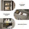 67'' Tall Bathroom Cabinet Storage, Storage Cabinet with Shelves, Drawers - 4 of 4