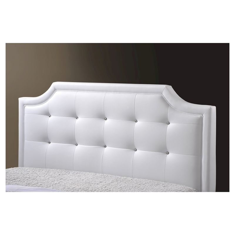 King Carlotta Modern Bed with Upholstered Headboard - Baxton Studio, 4 of 6
