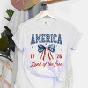 Simply Sage Market America Land of the Free Coquette Garment Dyed Tee - 3 of 4