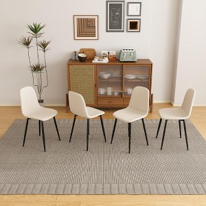 KWPZQEB 63" Rectangular Dining Table for 6-8, , Farmhouse Dining Table with Wooden Tabletop & Rust-Resistant Iron Legs for Dining Room, Living Room - 1 of 4