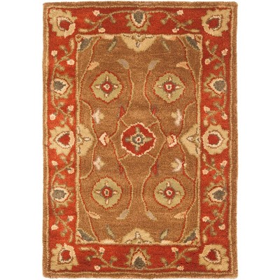 Elegant Heritage Hand-Tufted Wool Round Accent Rug - Multicolor 24"