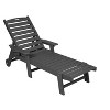 PAGED Outdoor Lounge Chairs with Cup Holders,Outdoor Chaise Lounge with Adjustable Backrest,Pool Lounge Chairs for Patio,Beach,Yard - 4 of 4