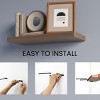 INFURNIC Decorative Wall Shelf Floating Shelf Set of 2 with Large Display Area for Modern Spaces Easy Installation, Brown, 9.8"*31.5"*1.5" - 4 of 4