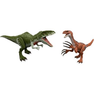 Jurassic World 2-Pack of Dinosaur Figures Giganotosaurus & Therizinosaurus, Attack Actions - 1 of 4