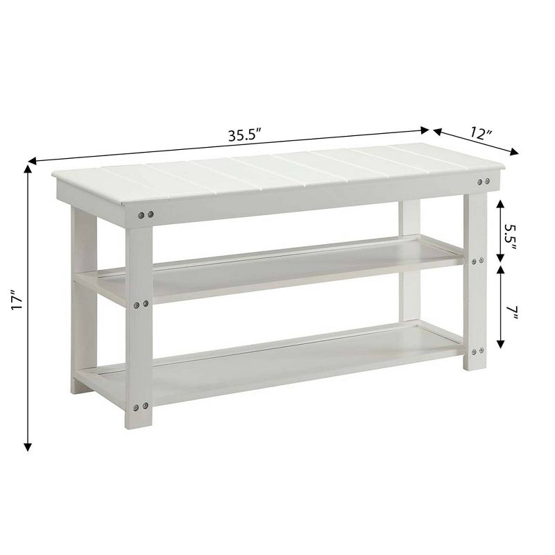 Oxford Utility Mudroom Bench with Shelves - Breighton Home, 5 of 13