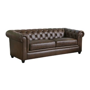 Lincoln Tufted Chesterfield Sofa Brown - Abbyson Living