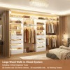 Aheaplus Closet System with 8 Drawers, Walk-in Wardrobe Organizer with 4 Hanging Rods - 2 of 4