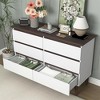 Chest of Drawers for Bedroom, Mid Century Modern Tall Dresser with 5/6 Drawers, Wood Dresser Storage Cabinet for Living Room Office, Bedroom - 2 of 4