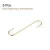Unique Bargains Carbon Steel Extra Long Multi-purposed S Hooks and Hangers 5 Pcs - 3 of 4