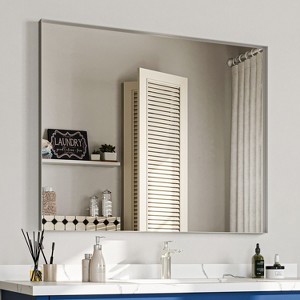 40-Inches x 32-Inches Framed Rectangle Bathroom Vanity Mirror - 1 of 4
