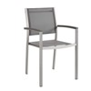 Modway Shore Dining Chair Outdoor Patio Aluminum Set of 2 Silver Gray - 2 of 4