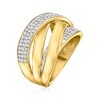 Ross-Simons 0.50 ct. t.w. Diamond Highway Ring in 18kt Gold Over Sterling - 3 of 4