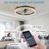 Ludomide 20" Ceiling Fans With Lights, Modern LED Low Profile Ceiling Fan With Lights And Remote - 4 of 4