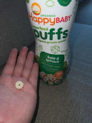 Happy Baby Organics Gluten Free Superfood Puffs Organic Grain Snack Kale Spinach 2.1oz Target