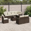 vidaXL Garden Sofa Set Brown - 2 of 4