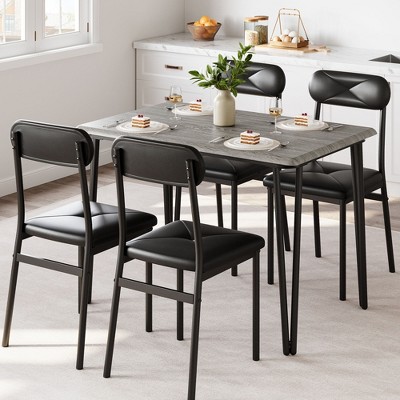 Dining Table for 2,Kitchen dining table set of 2 Small Square Kitchen Dining Tables Set,Space Saving Dinette Accent Furniture