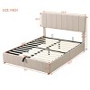 Full Size Upholstered Bed Frame With Thick Fabric, Platform Bed With Headboard With A Hydraulic Storage System-Cuddlewood - 4 of 4