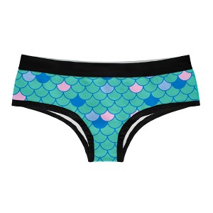 Womens Mermaid Scales Panties Funny Sarcastic Mythical Creature Fantasy Underwear For Ladies - Crazy Dog Hipster Underwear - 1 of 4