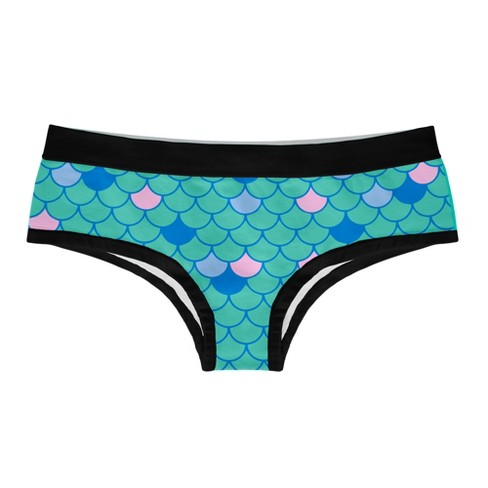 Womens Mermaid Scales Panties Funny Sarcastic Mythical Creature Fantasy Underwear For Ladies - Crazy Dog Hipster Underwear - image 1 of 4