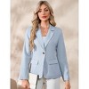 Coolmee Women's Blazer Business Casual Lightweight Suit Long Sleeve Slim Fit Work Office Jacket with Pockets - 2 of 4