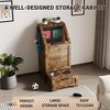 Dog Food Storage, Pet Feeding Station - Large Cabinet with Flip Top, Transparent Lid, Side Hooks, Multi-Functional for Home - 3 of 4