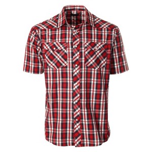 Gioberti Men's Western Cowboy Short Sleeve Shirt with Snap Buttons - 1 of 2