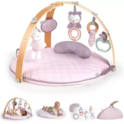 Ingenuity Cozy Spot Reversible Duvet Activity Gym with Wooden Toy Bar