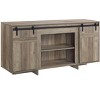 Vynxaria Gray Washed Finish TV Stand, Max TV Size 60 in. - 2 of 4