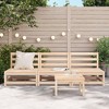 vidaXL Garden Sofa Natural Pine Solid Pine Wood Medium Modular - 4 of 4