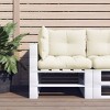 vidaXL Pallet Cushions 3 Pcs Cream Fabric - Polyester - Water-Resistant - Indoor/Outdoor Use - Garden/Patio/Family Sofa - 2 of 4