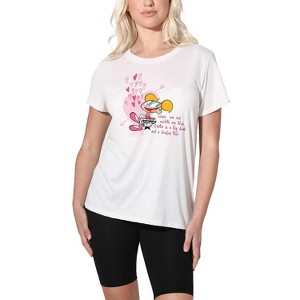 Women's Dexters Laboratory Roses Are Red Loose T-Shirt - 1 of 4