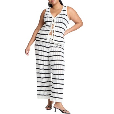 ELOQUII Elements Women's Plus Size Sweater Pull On Pant