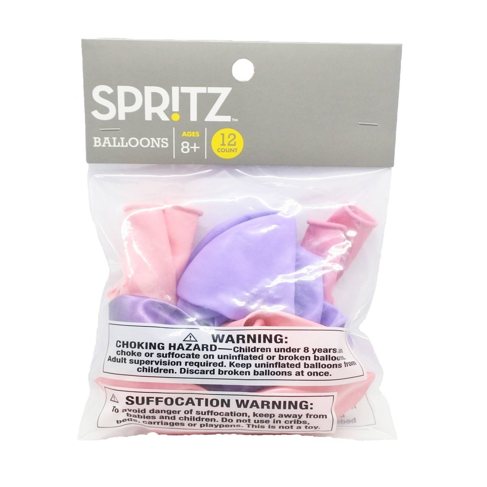 Photos - Other Jewellery 12ct Pink & Purple Balloon Pack - Spritz™