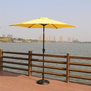 PAGED 8.8FT Patio Umbrella Aluminum Market Umbrella with Tilt, Crank and 42 Pound Square Resin Umbrella Base for Outdoor - 1 of 4