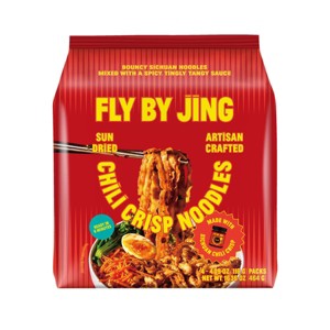 FLY BY JING Chili Crisp Sun Dried Vegan Sichuan Noodles - 16.36oz/4ct - 1 of 4