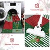 Christmas Patchwork Area Rug, Washable Ultra Thin Non Shedding Low Pile Carpet, Soft Non Slip Holiday Floor Mat for Home, Red/Green - 4 of 4